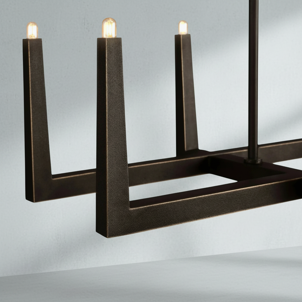 Luster Gaze Geometric Horizon Linear Chandelier - Background Shot