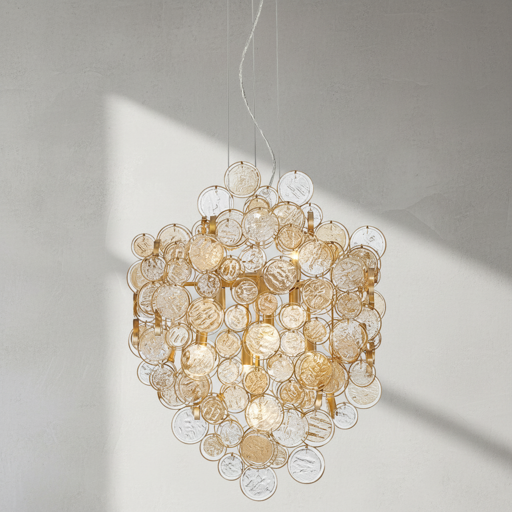 Luster Gaze Celeste Cluster Glass Pendant - Background Shot