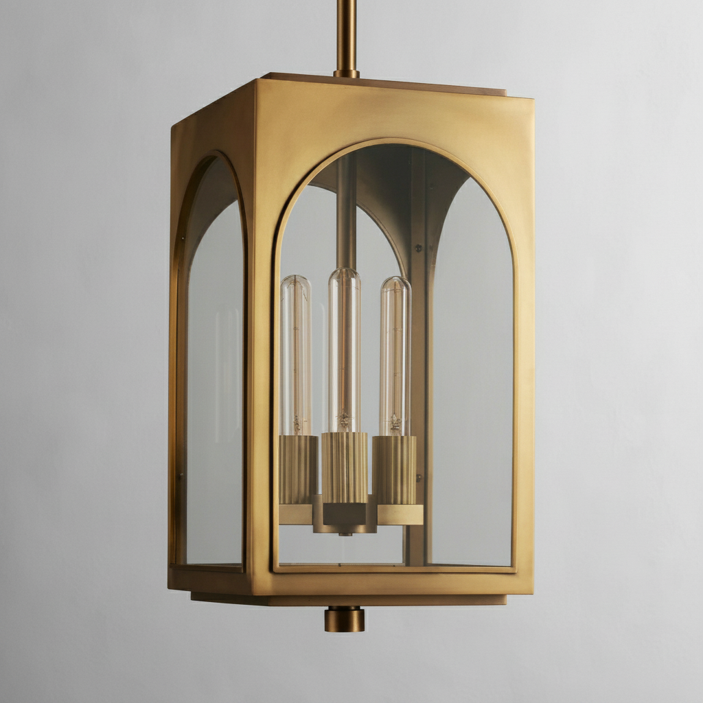 Luster Gaze Veridian Archway Outdoor Pendant - Background Shot