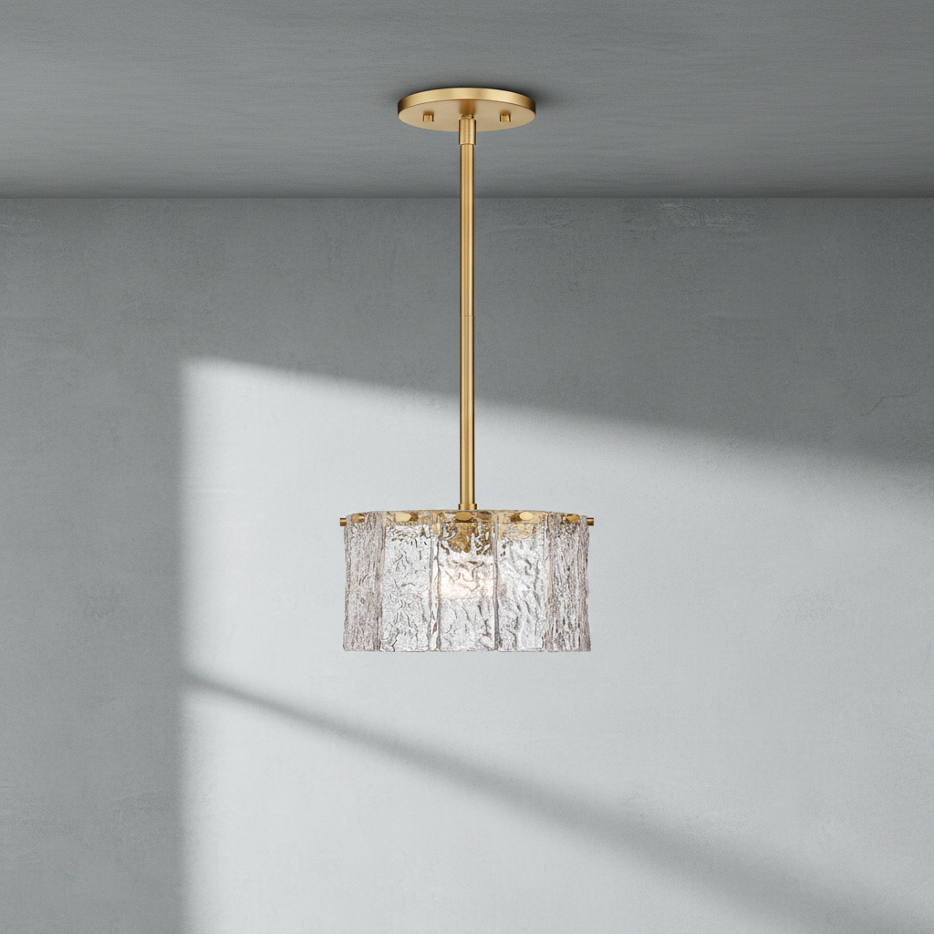 Luster Gaze Glacial Radiance Glass Pendant Light - Background Shot
