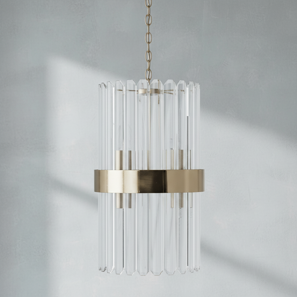 Luster Gaze Radiant Prism Crystal Pendant - Background Shot
