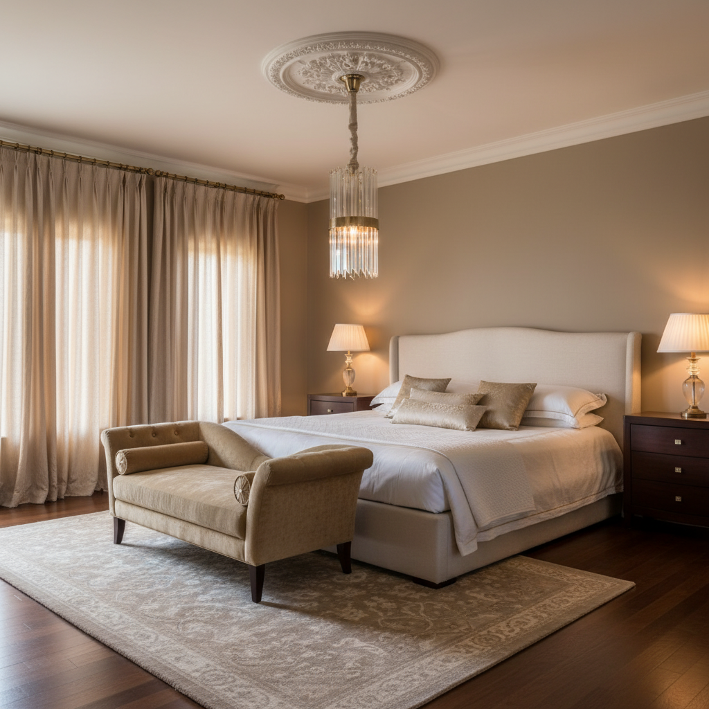 Luster Gaze Radiant Prism Crystal Pendant - luxurious American master suite