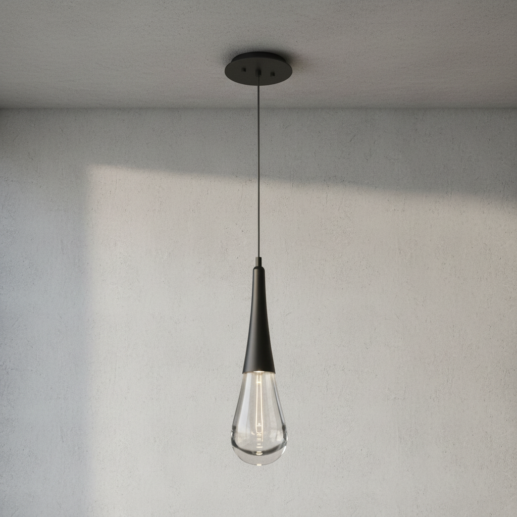 Luster Gaze Veridian Dewdrop LED Pendant Light - Background Shot