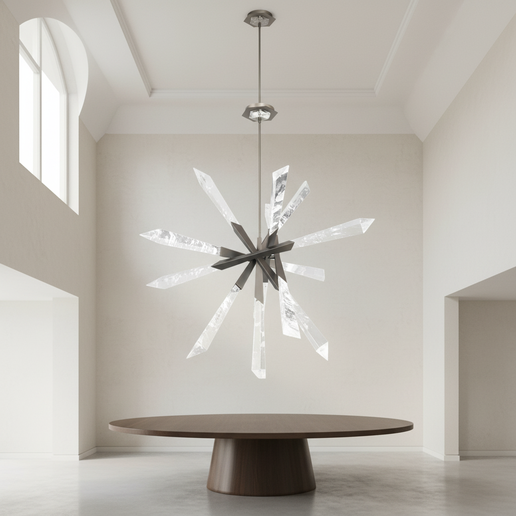 Luster Gaze Celestial Halo LED Pendant Light - Background Shot