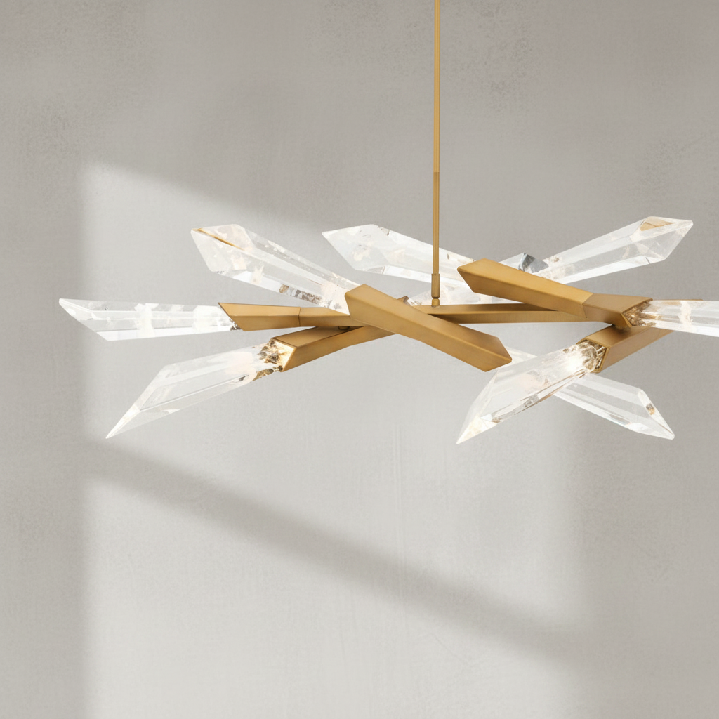 Luster Gaze Radiant Shard Linear LED Pendant - Background Shot