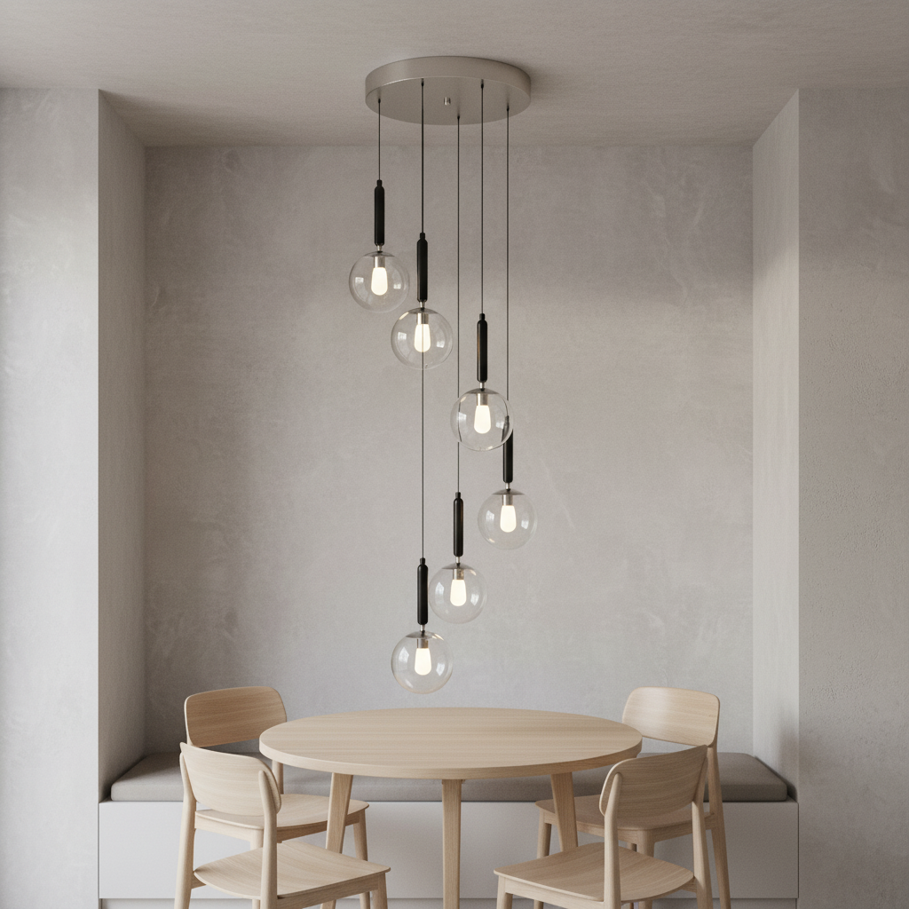 Luster Gaze Grand Ascent Minimalist Long Pendant Light - Background Shot