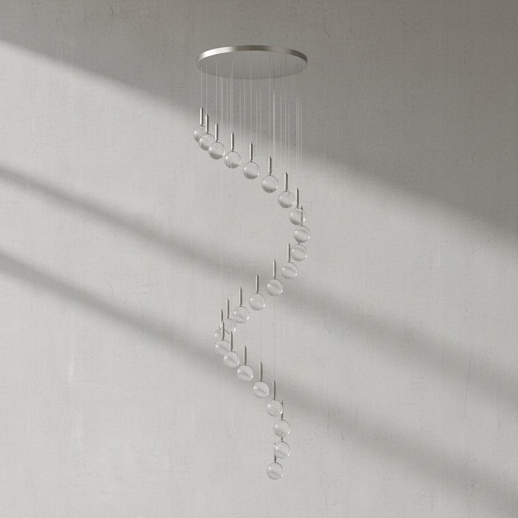 Luster Gaze Grand Ascent Minimalist Long Pendant Light - Background Shot