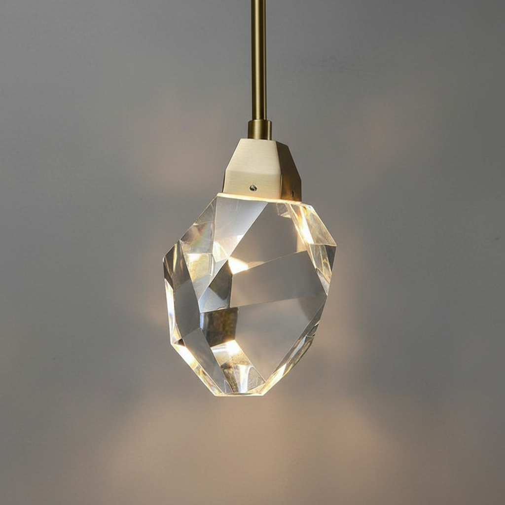 Luster Gaze Radiant Facet Single Pendant - Background Shot