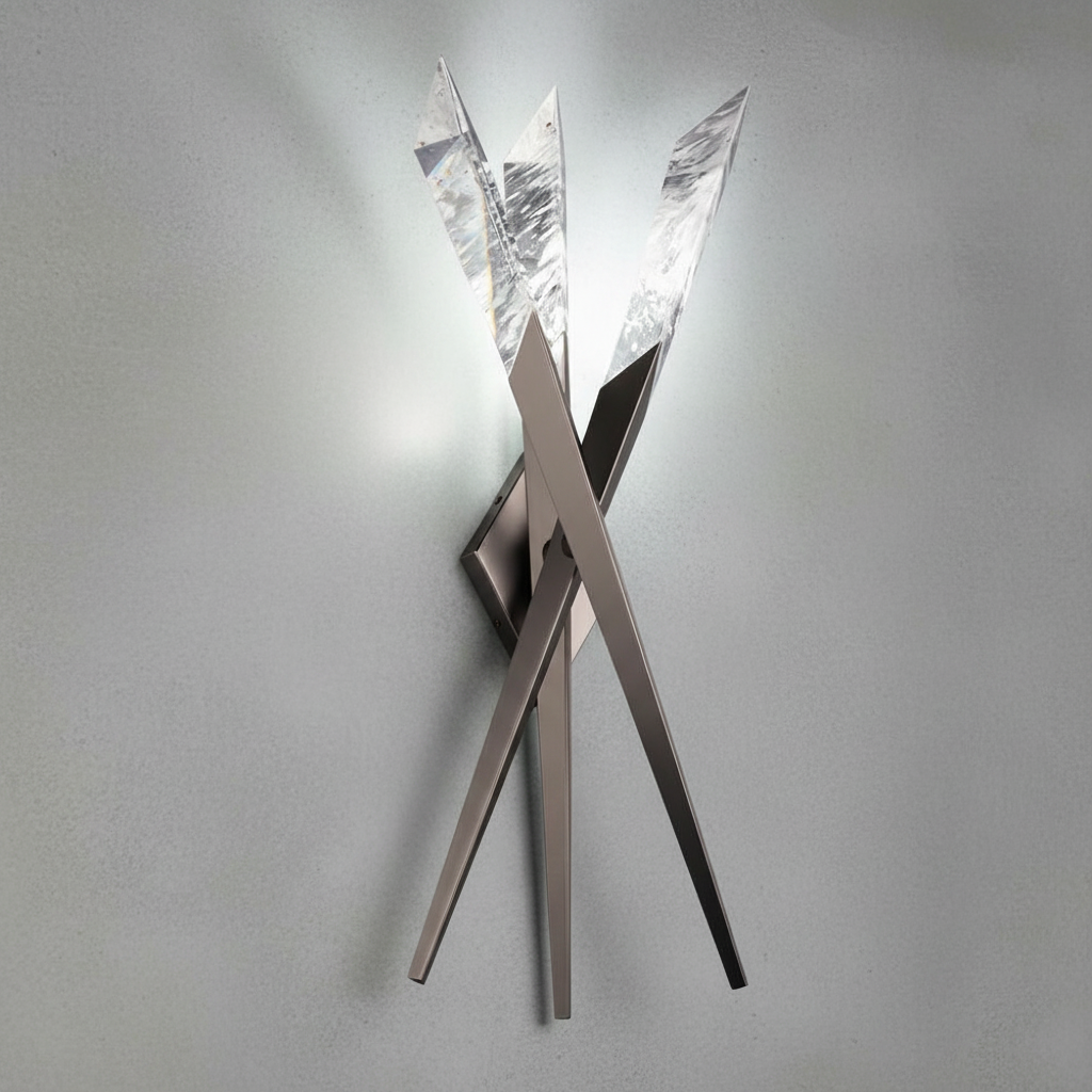 Luster Gaze Geometric Radiance 3-Light LED Wall Sconce - Background Shot