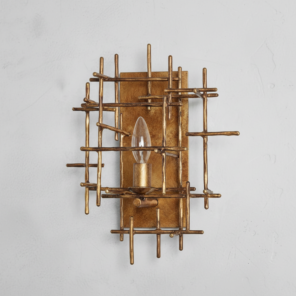 Luster Gaze Aura Forged Wall Sconce - Background Shot