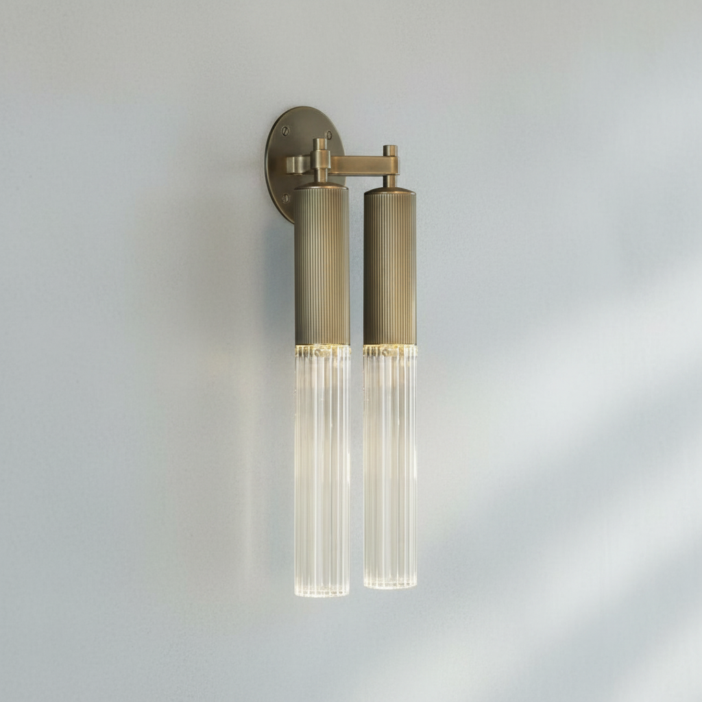Luster Gaze Flume Duet Double Wall Sconce - Background Shot