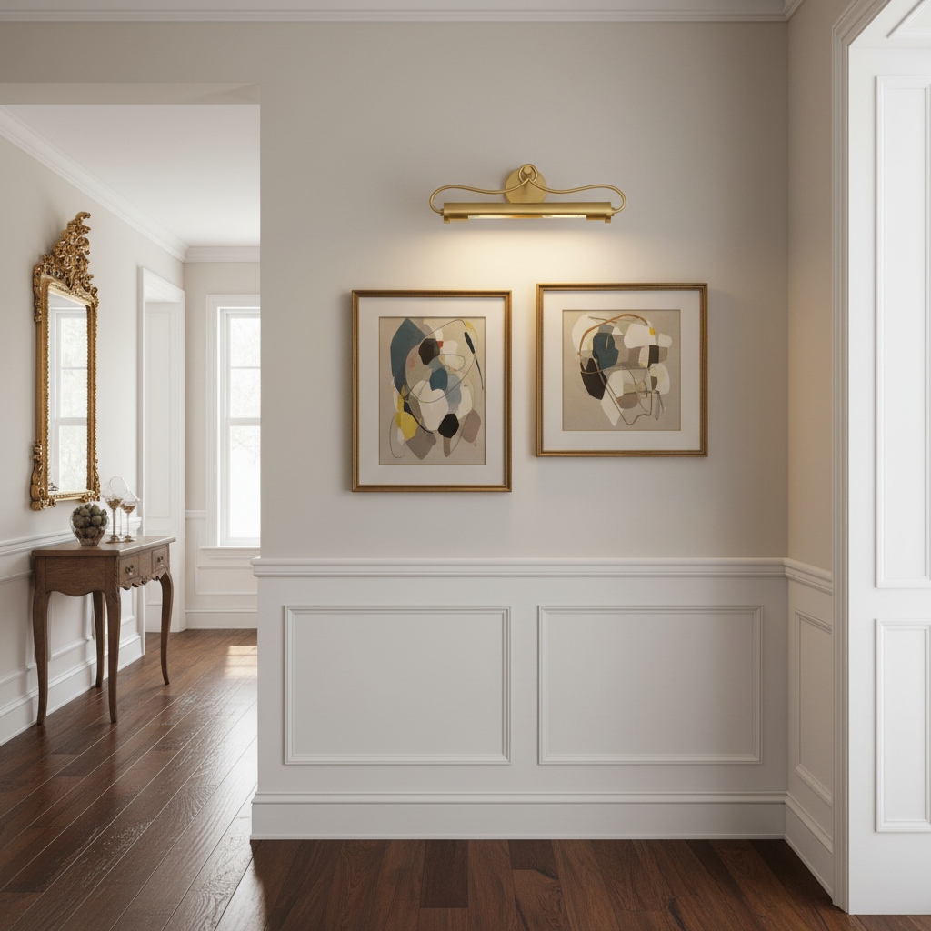 Luster Gaze Heritage Gallery Picture Light - American hallway gallery