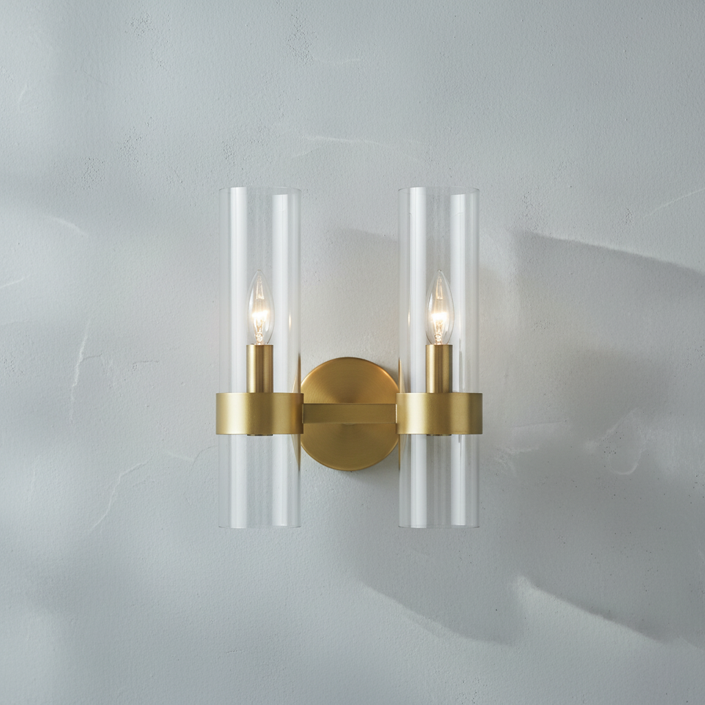 Luster Gaze Veridian Double Wall Sconce 13''H - Background Shot