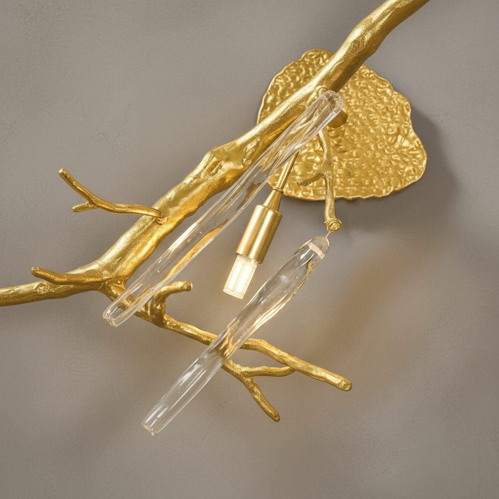 Luster Gaze Veridian Bloom Crystal Wall Sconce - Background Shot