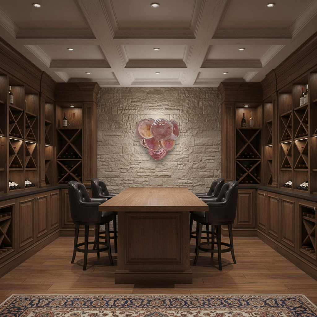 Luster Gaze Opulent Murano Glass Wall Sconce - luxury American wine room