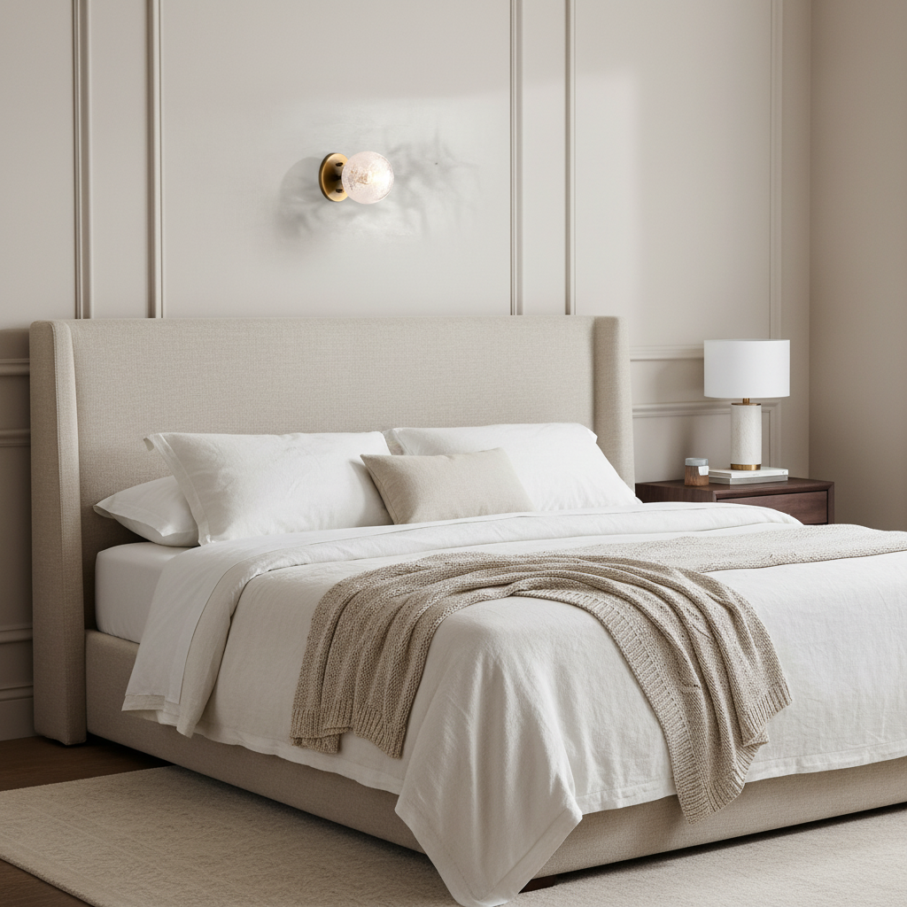 Luster Gaze Artisan Orb Wall Sconce - elegant American bedroom