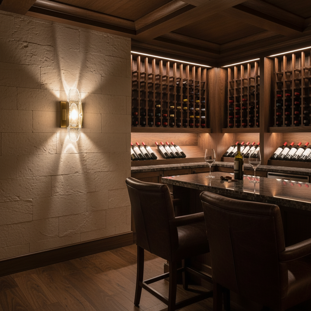Luster Gaze Veridian Bloom Wall Sconce - luxury American wine room