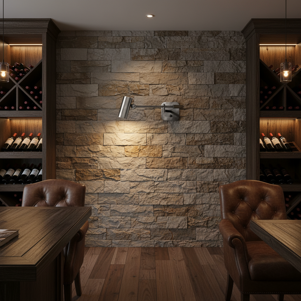 Luster Gaze Cylinder Pivot Wall Sconce - luxury American wine room