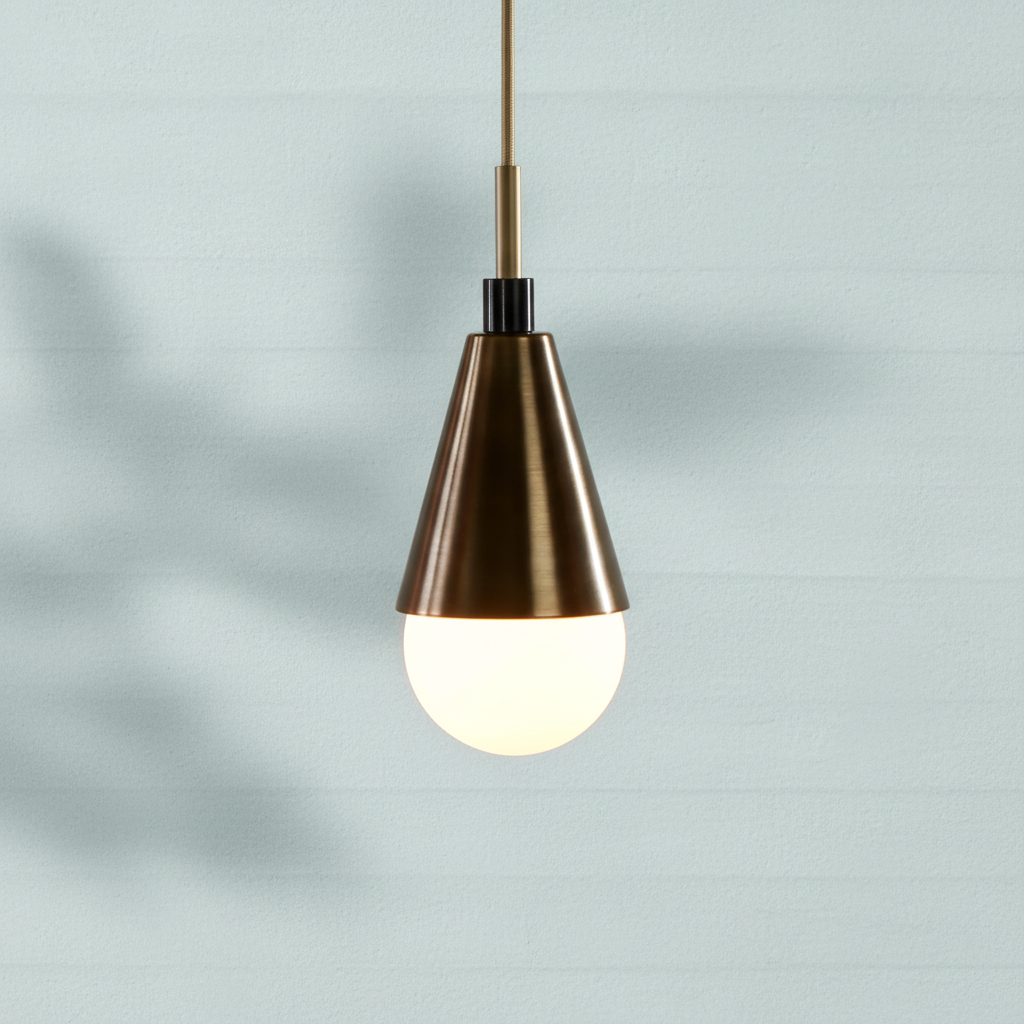 Luster Gaze Geometric Triad Brass Wall Sconce - Background Shot