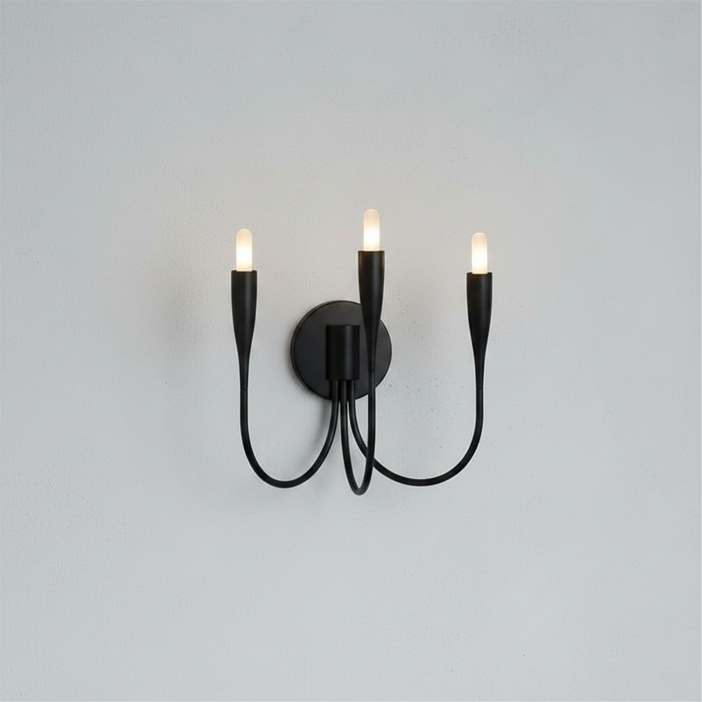 Luster Gaze Sculpted Arc 3-Light Wall Sconce - Background Shot