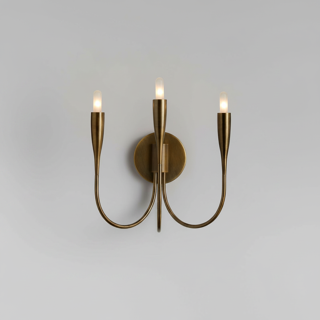 Luster Gaze Curve Candelabra Wall Sconce - Studio Shot