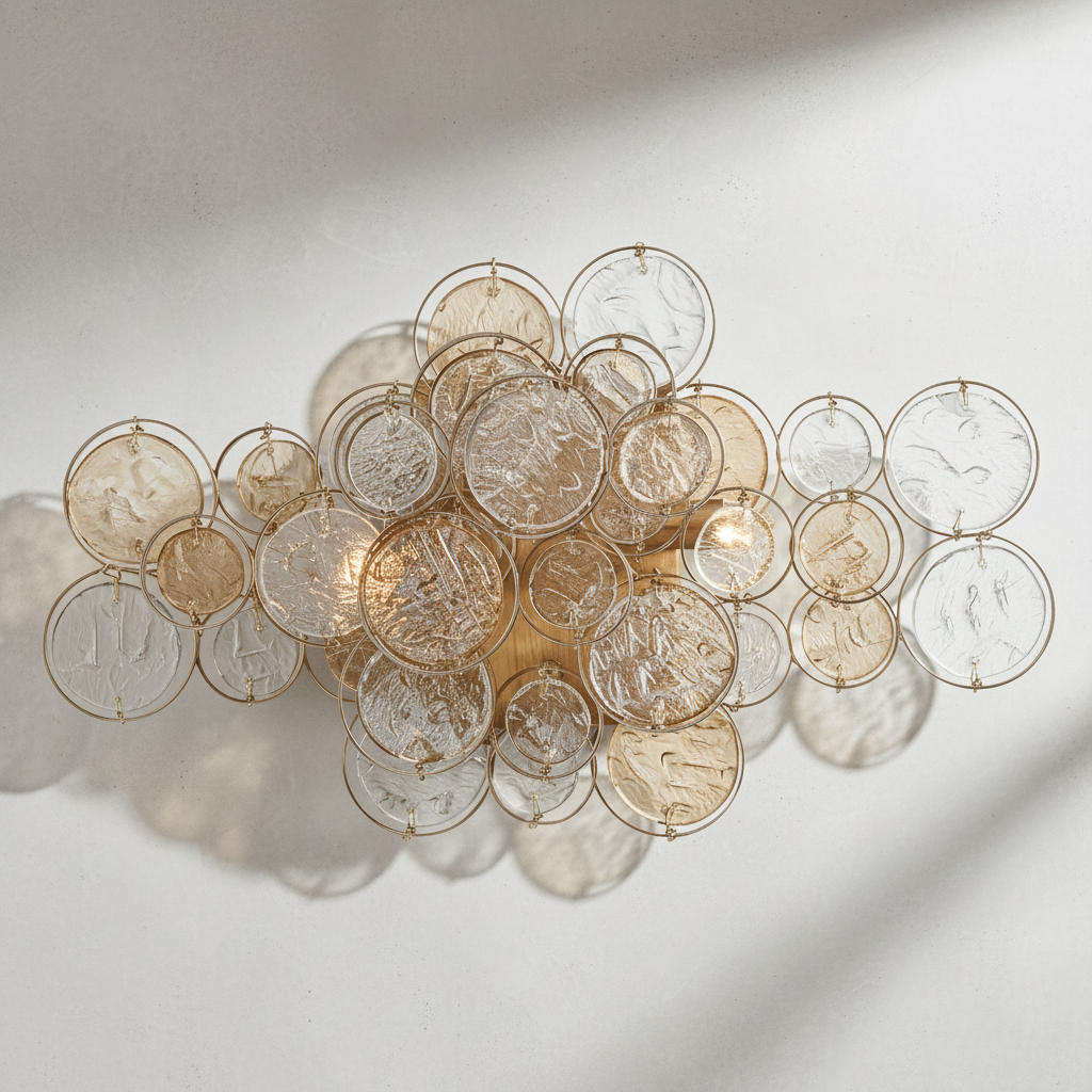 Luster Gaze Aura Cluster Glass Wall Sconce - Background Shot