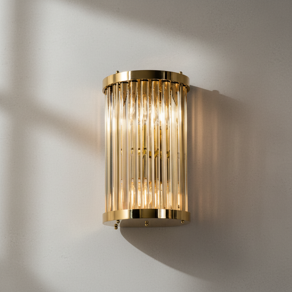 Luster Gaze Gilded Radiance Wall Sconce - Background Shot