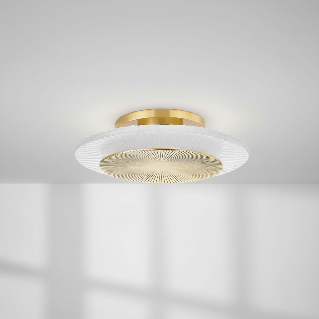Luster Gaze Aura Disc Round Flushmount - Background Shot