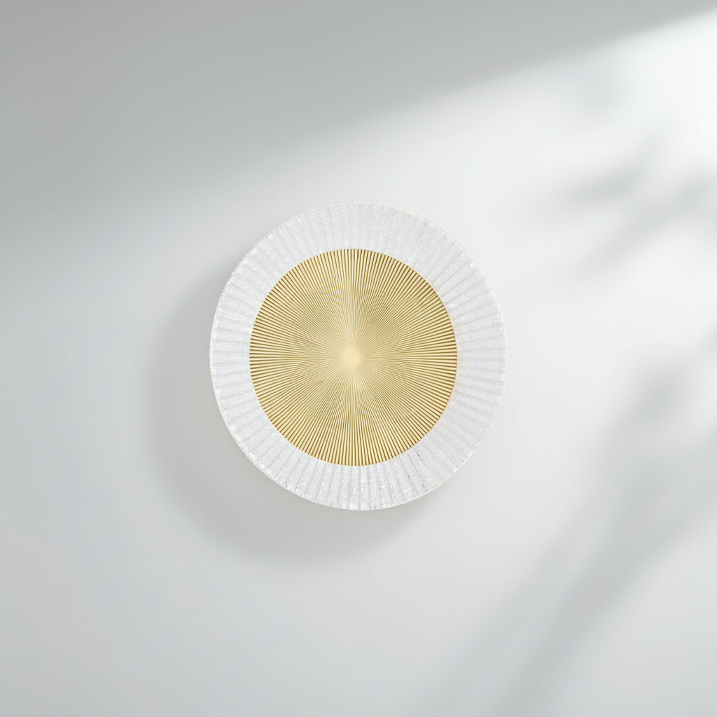 Luster Gaze  Ovo Ice Glass Round Flushmount - Studio Shot