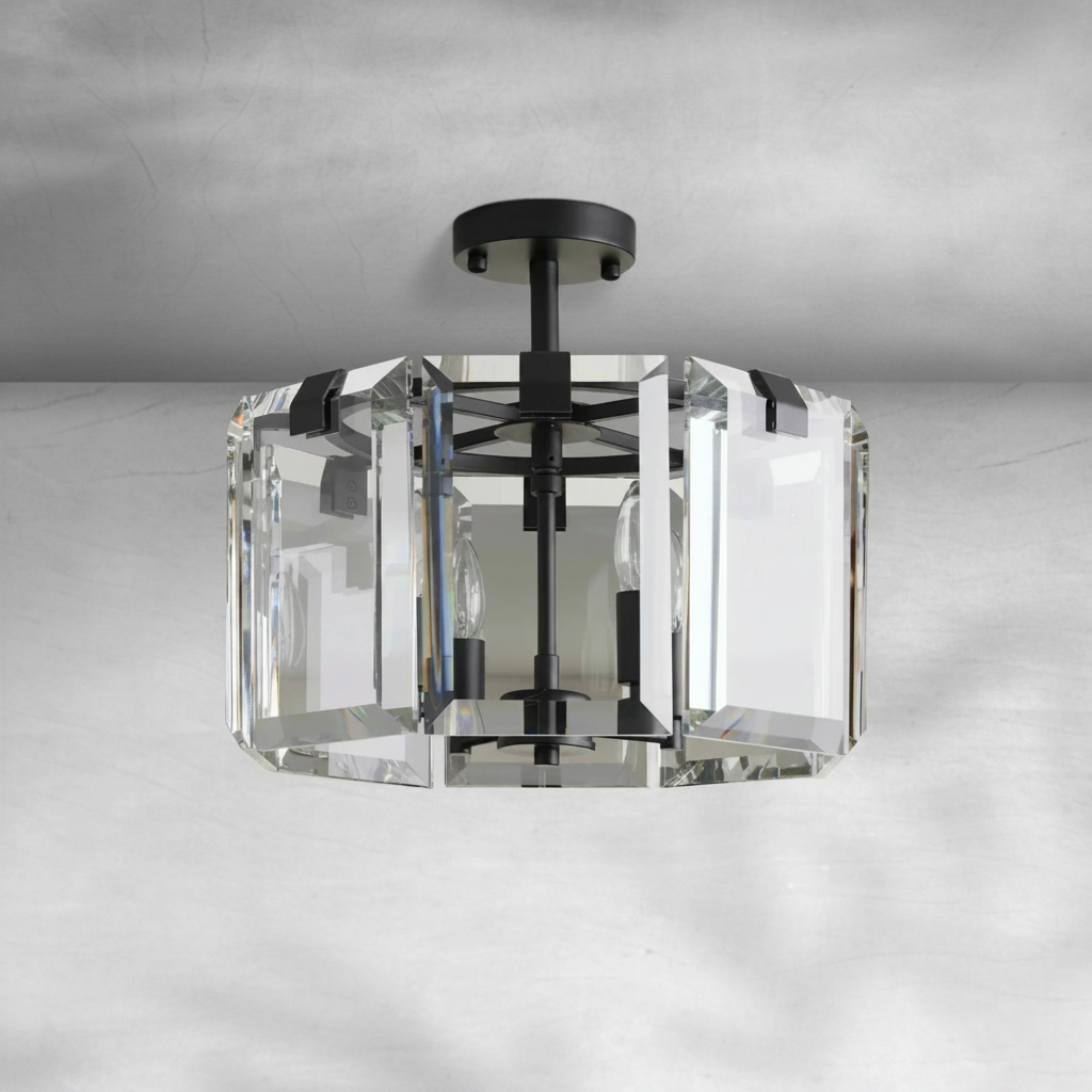 Luster Gaze Radiant Prism 4-Light Flushmount - Background Shot