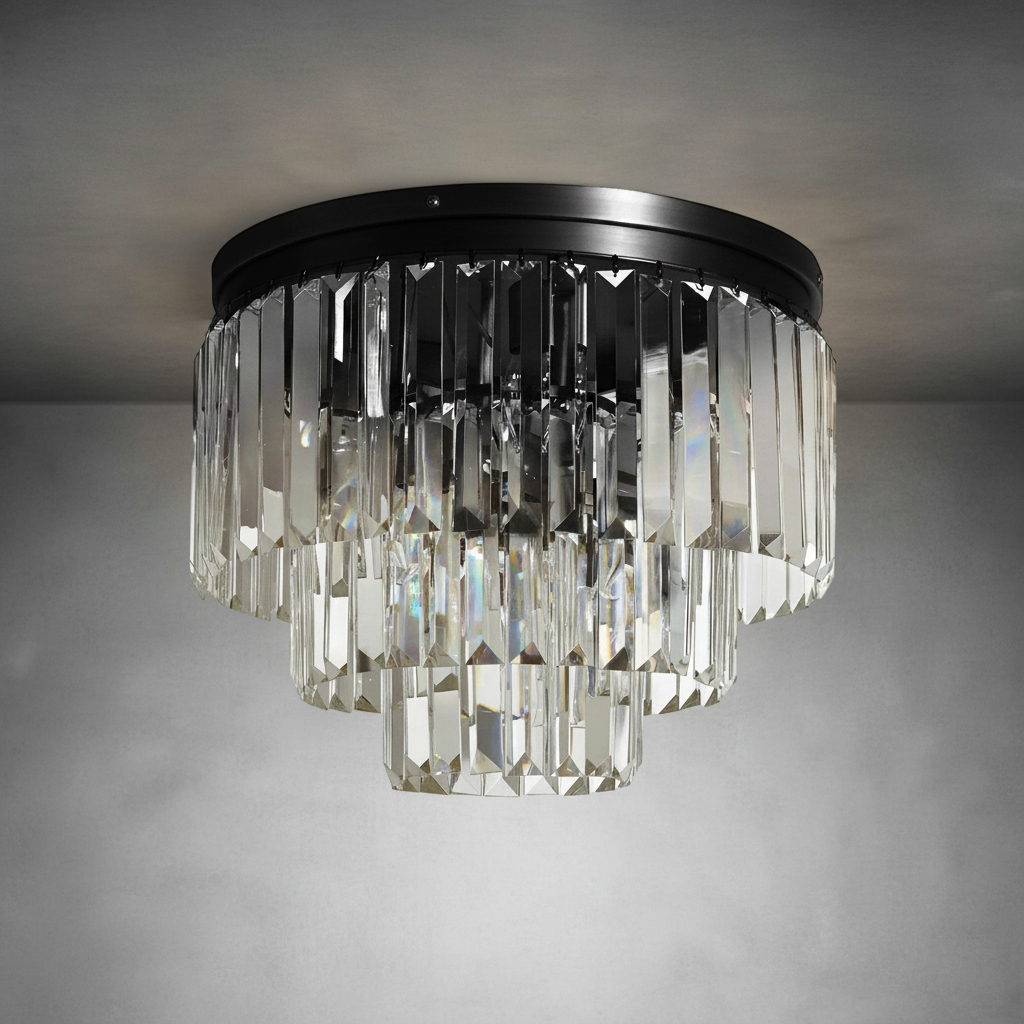 Luster Gaze Opulent Radiance Round Flushmount - Background Shot