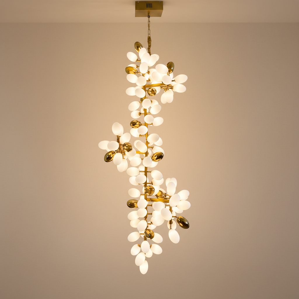 Everlight Forge Verdant Canopy Copper Branch Chandelier - Studio Shot