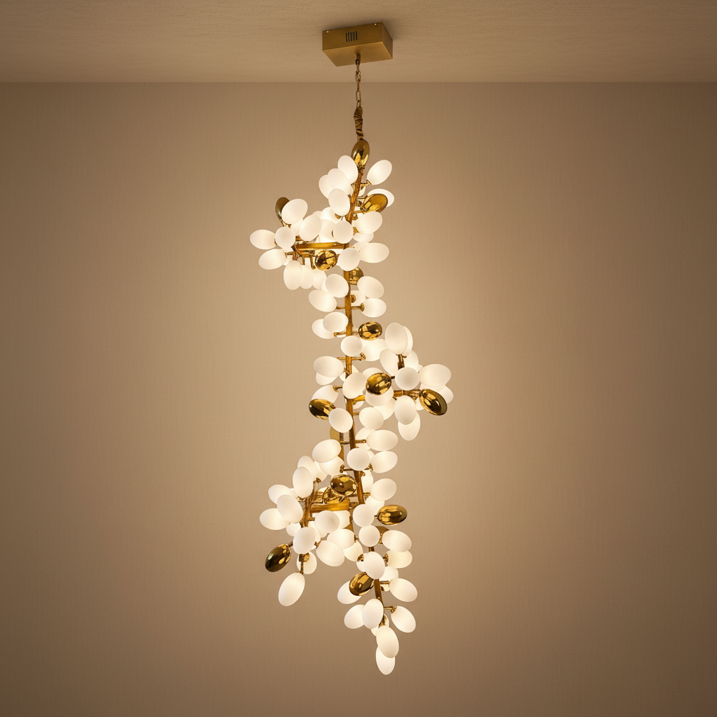 Everlight Forge Verdant Canopy Copper Branch Chandelier - Studio Shot