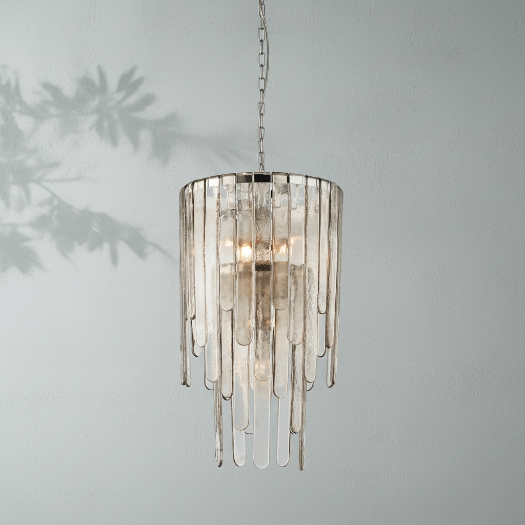 Luster Gaze Cascading Lumina Tiered Chandelier - Background Shot