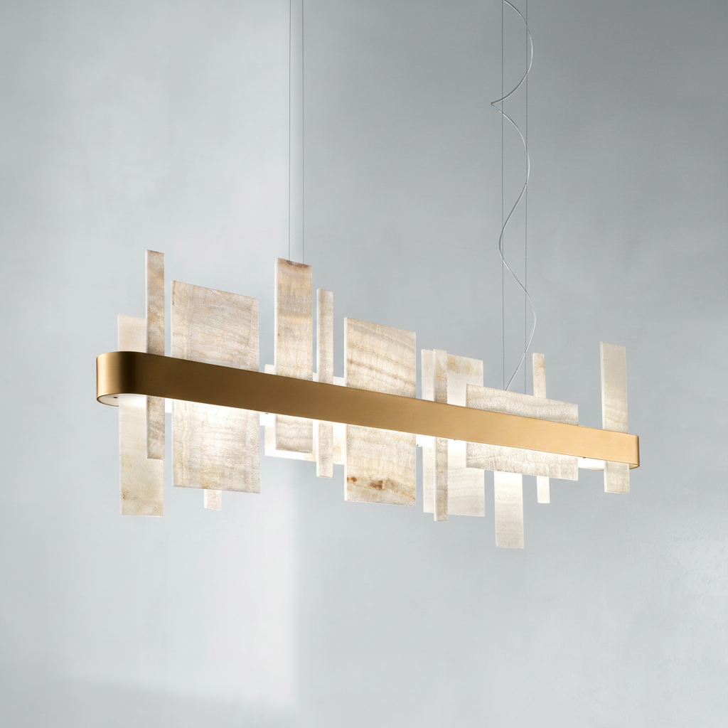 Luster Gaze Alabaster Aura LED Chandelier - Studio Shot