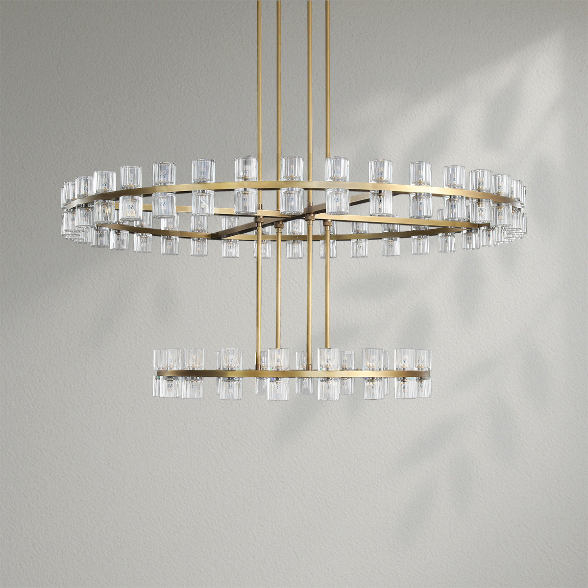 Arcachom Crystal 2-Tier Round Chandelier