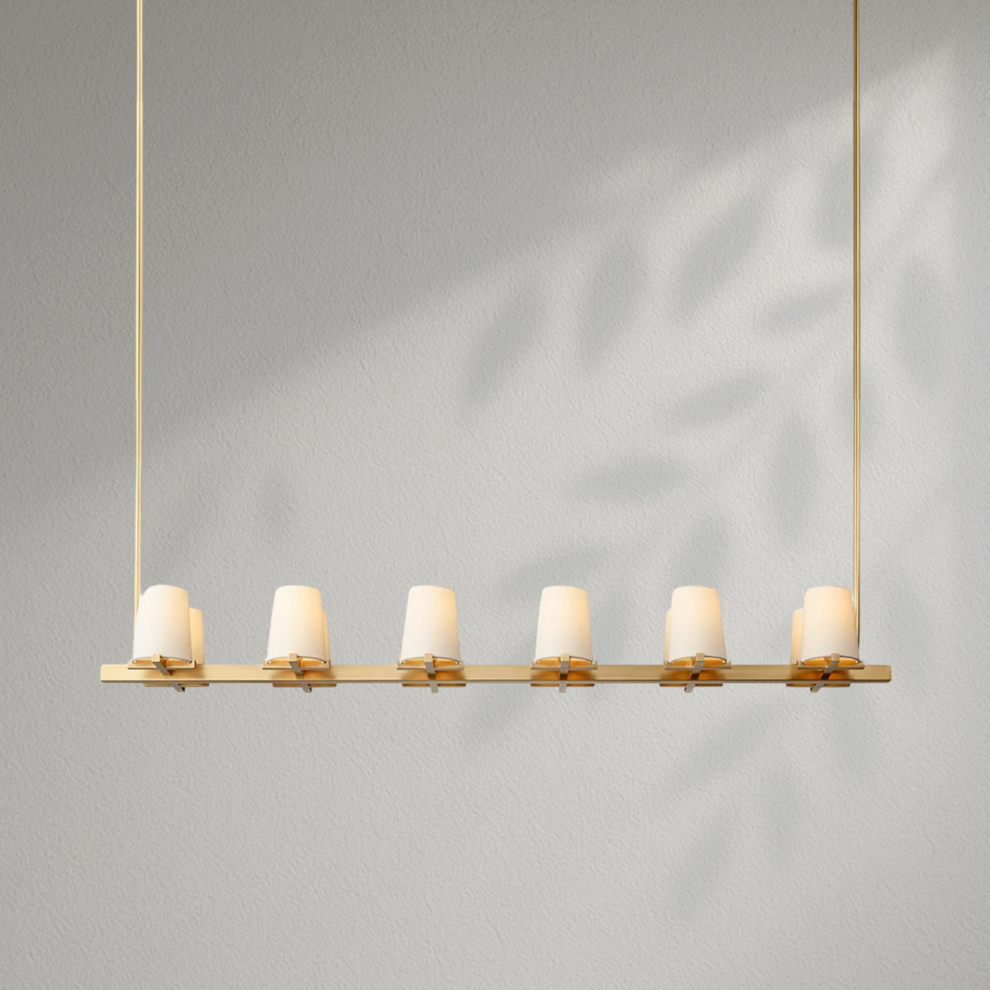 Pauillec Fabric Shade Linear Chandelier