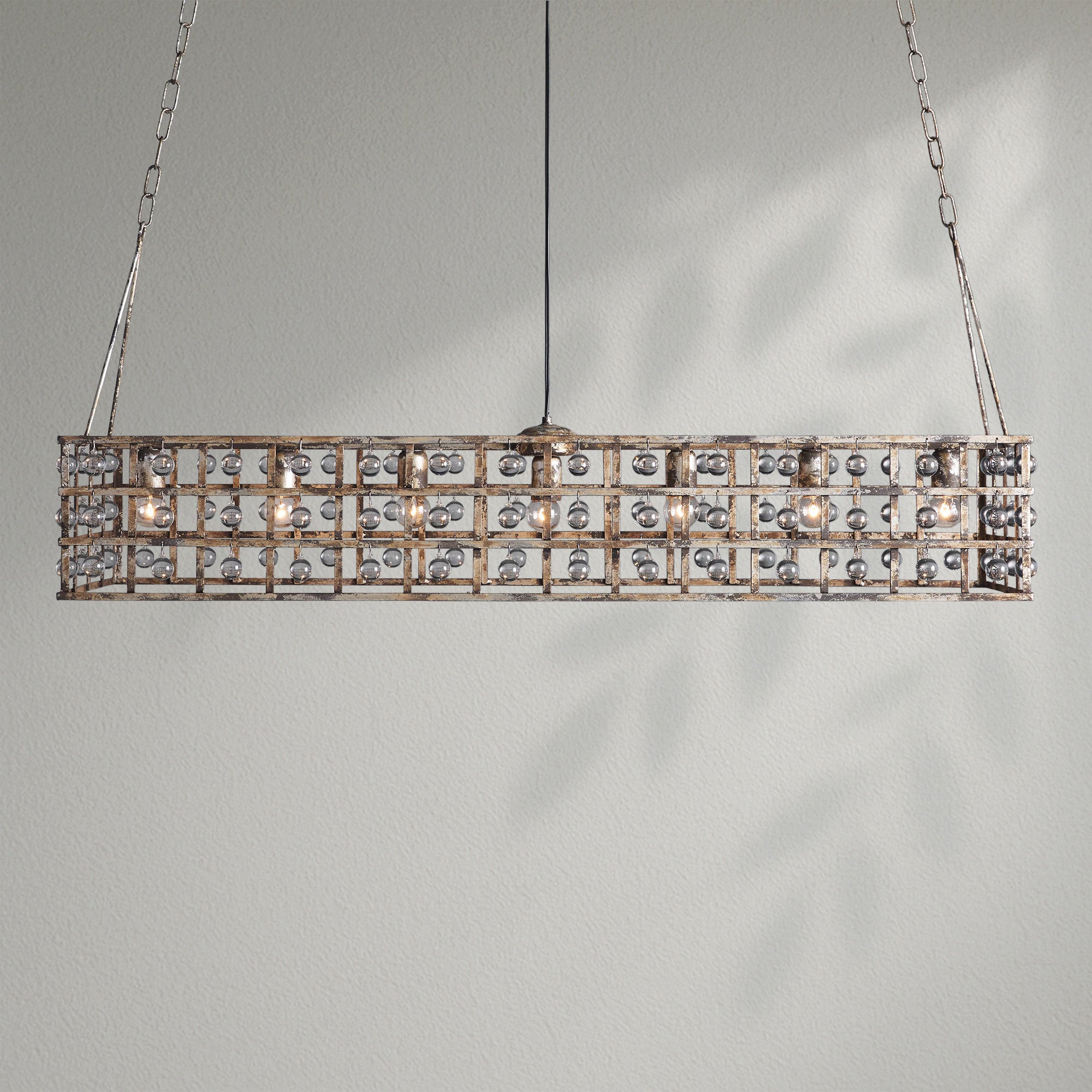 La Cagem Rectangular Chandelier 7 Light