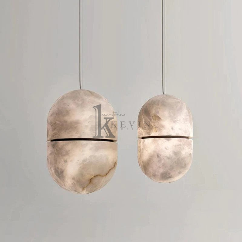 Koltin Alabaster Symmetry Pendant Light, Island Mini Pendant Light  Luster Gaze Small-5.9" D  