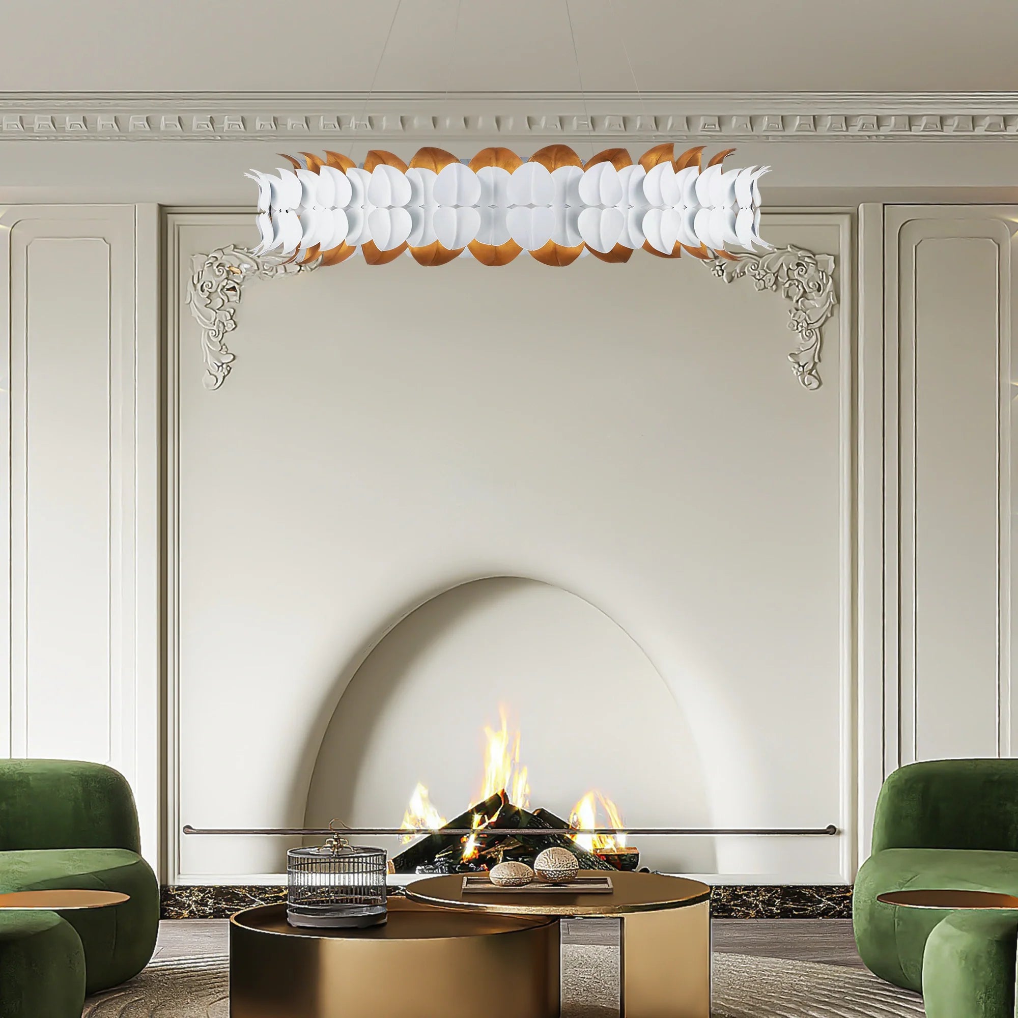 Darla Hand sculpted Leaves Chandelier