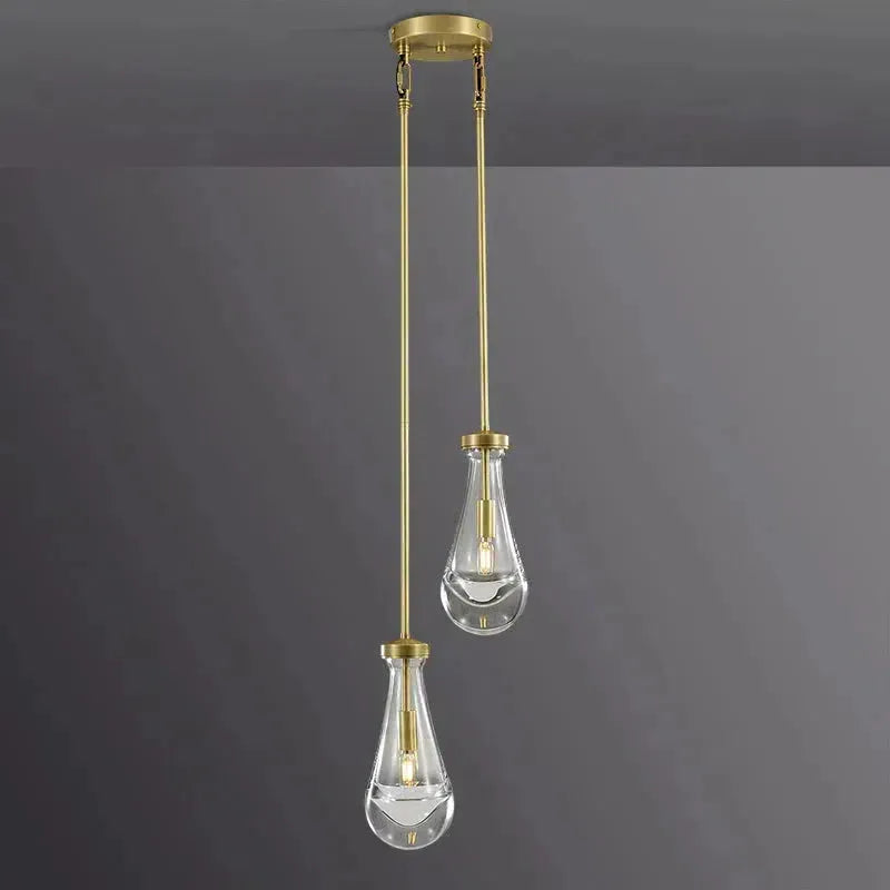 Raindrop Round Chandelier 2-Light 5"