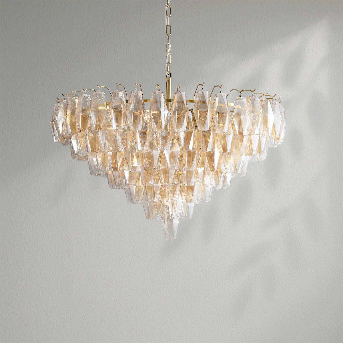 Chiaran Glass Tiered Round Chandelier