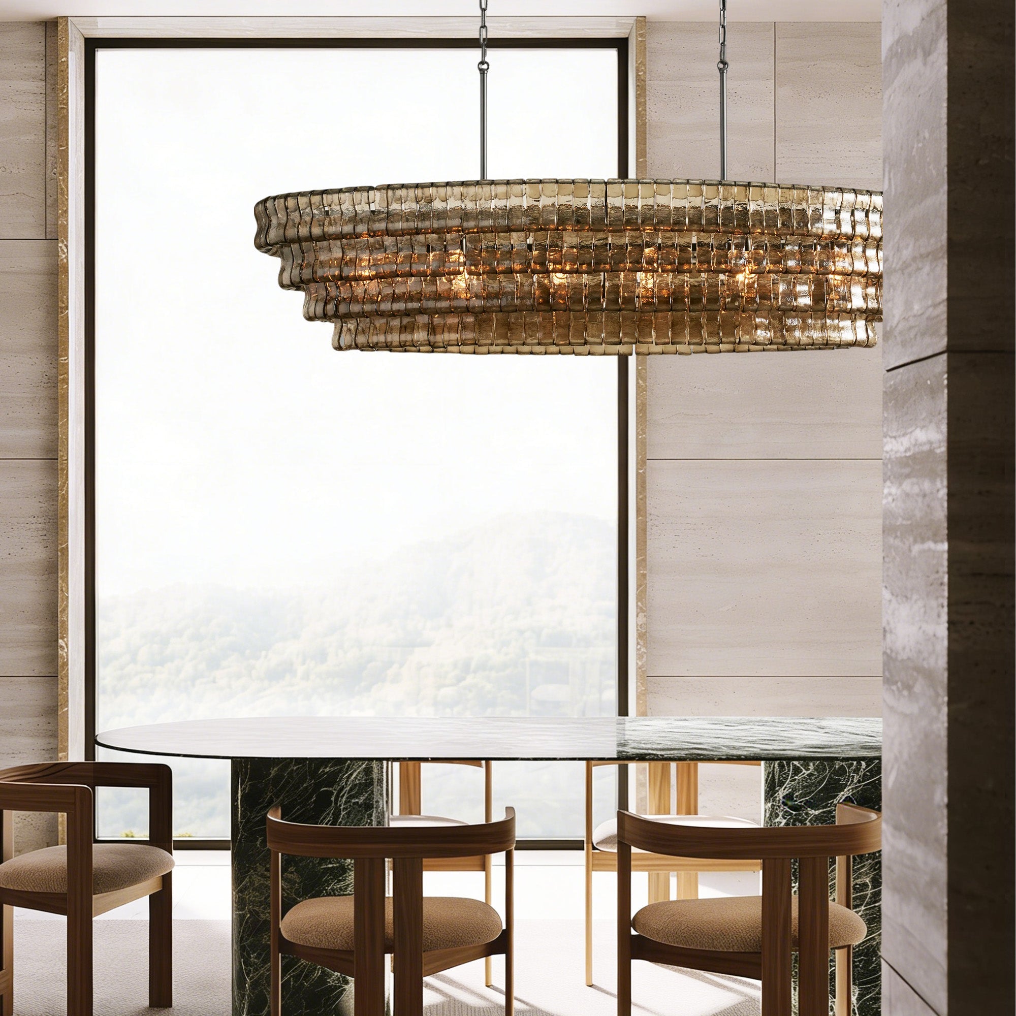 Ghiaccio Oval Chandelier