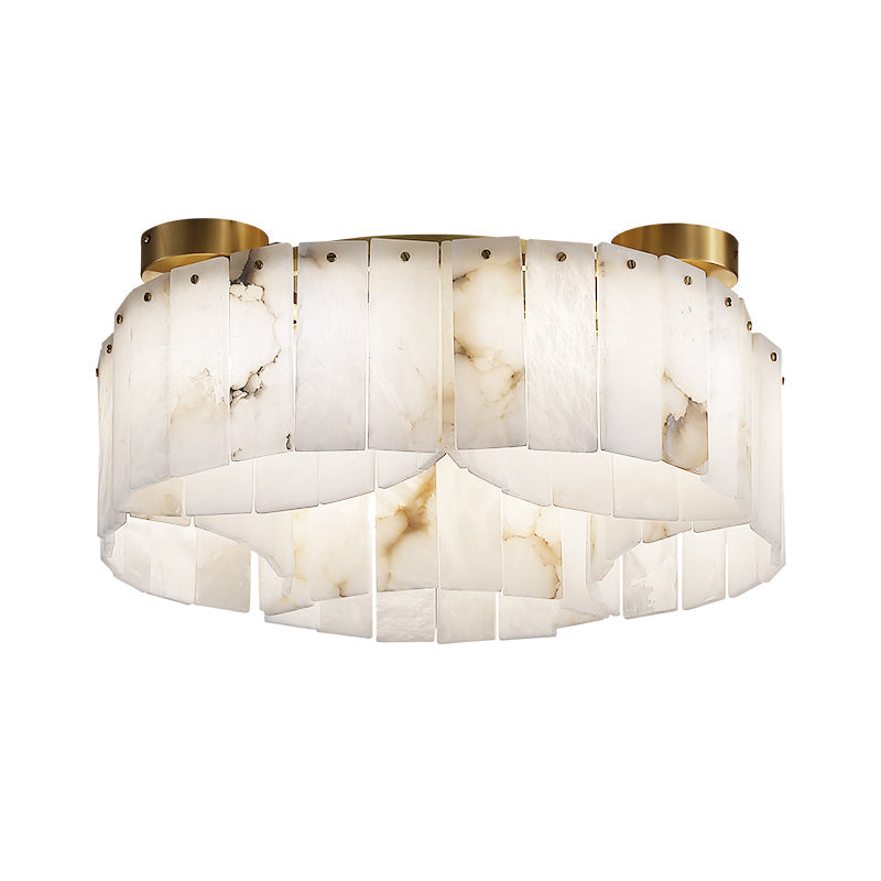 Contemporary Alabaster Flush Mount Ceiling Lamp Chandeliers Luster Gaze