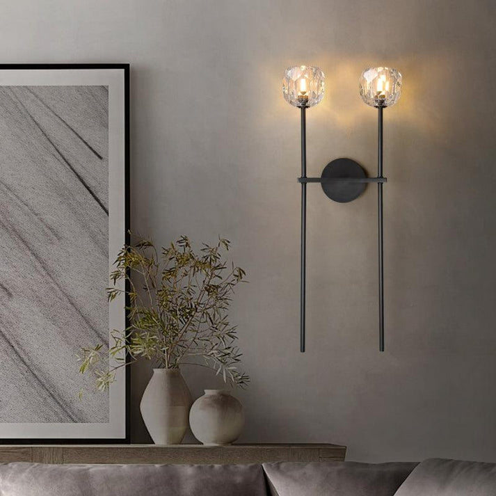Boule Do Crystal Double Grand Wall Sconce