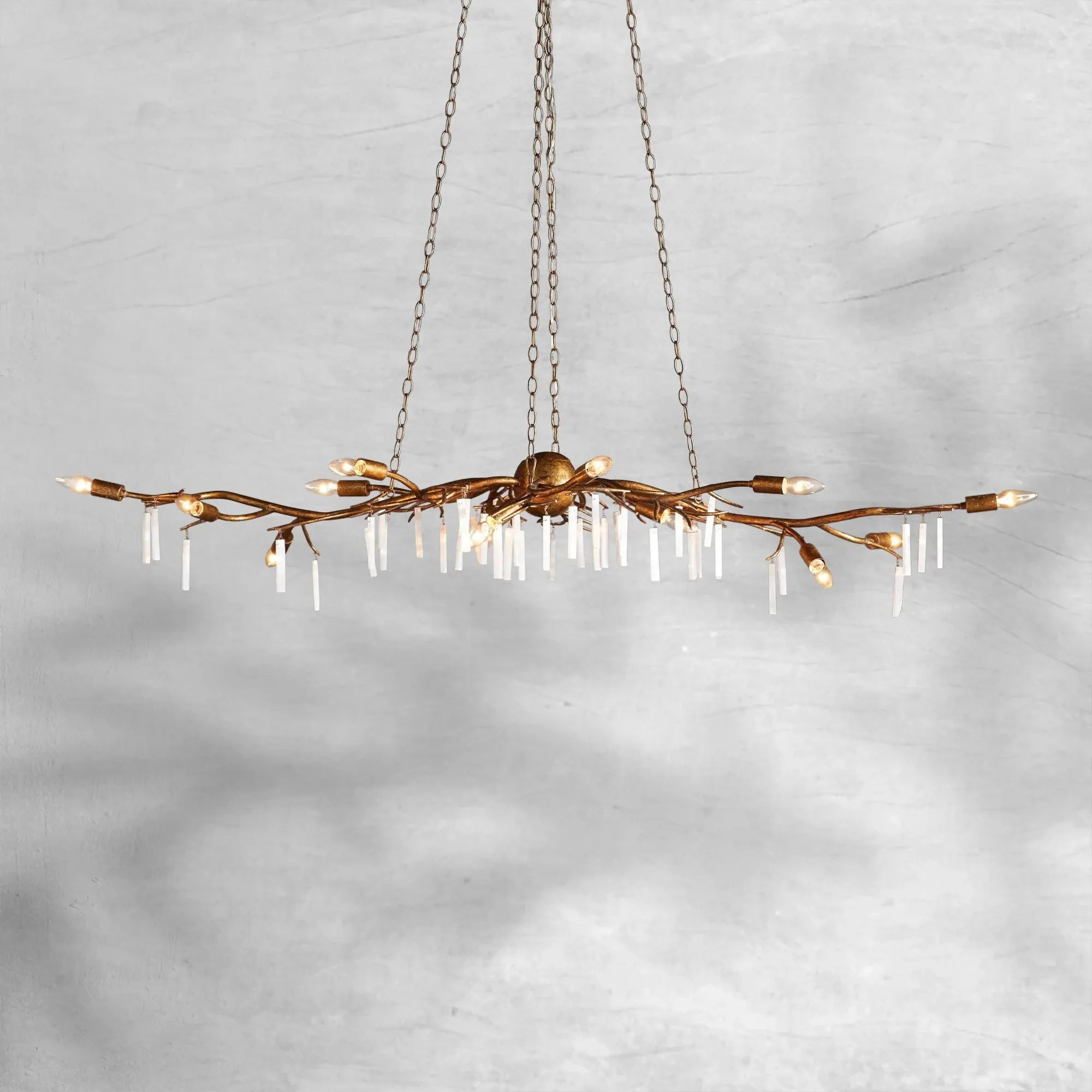 Luster Gaze Selenite Bloom 15-Light Chandelier - Background Shot