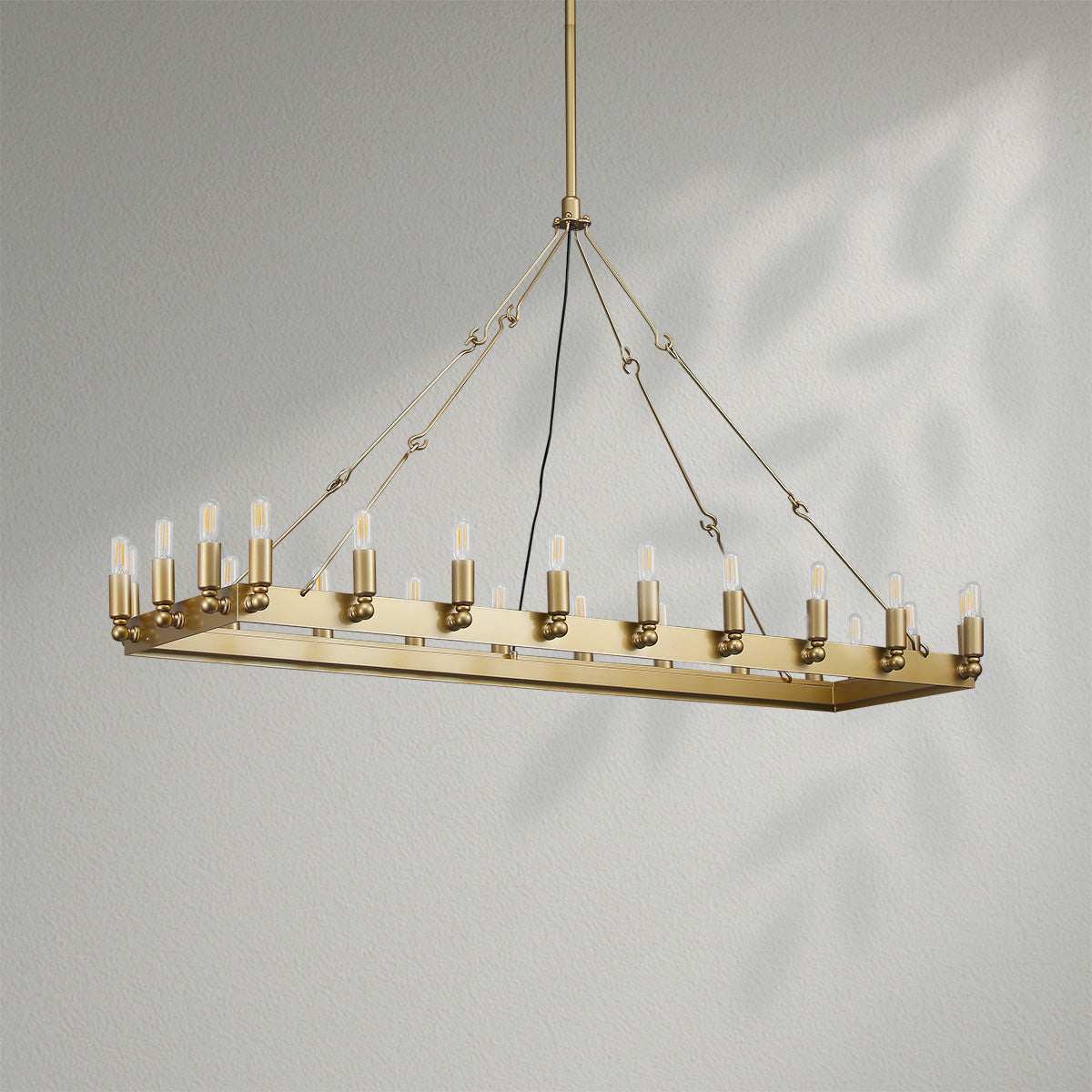 Camins Vintage Filament Rectangular Chandelier