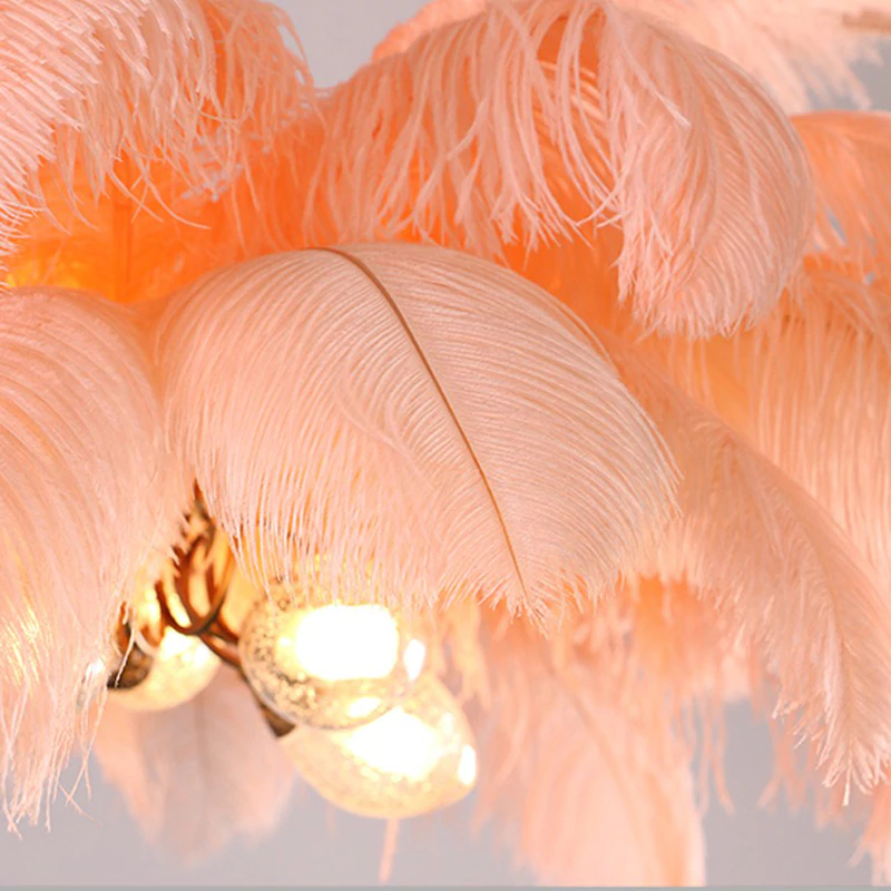 Luster Gaze Opulent Plume Brass Branch Chandelier - Background Shot