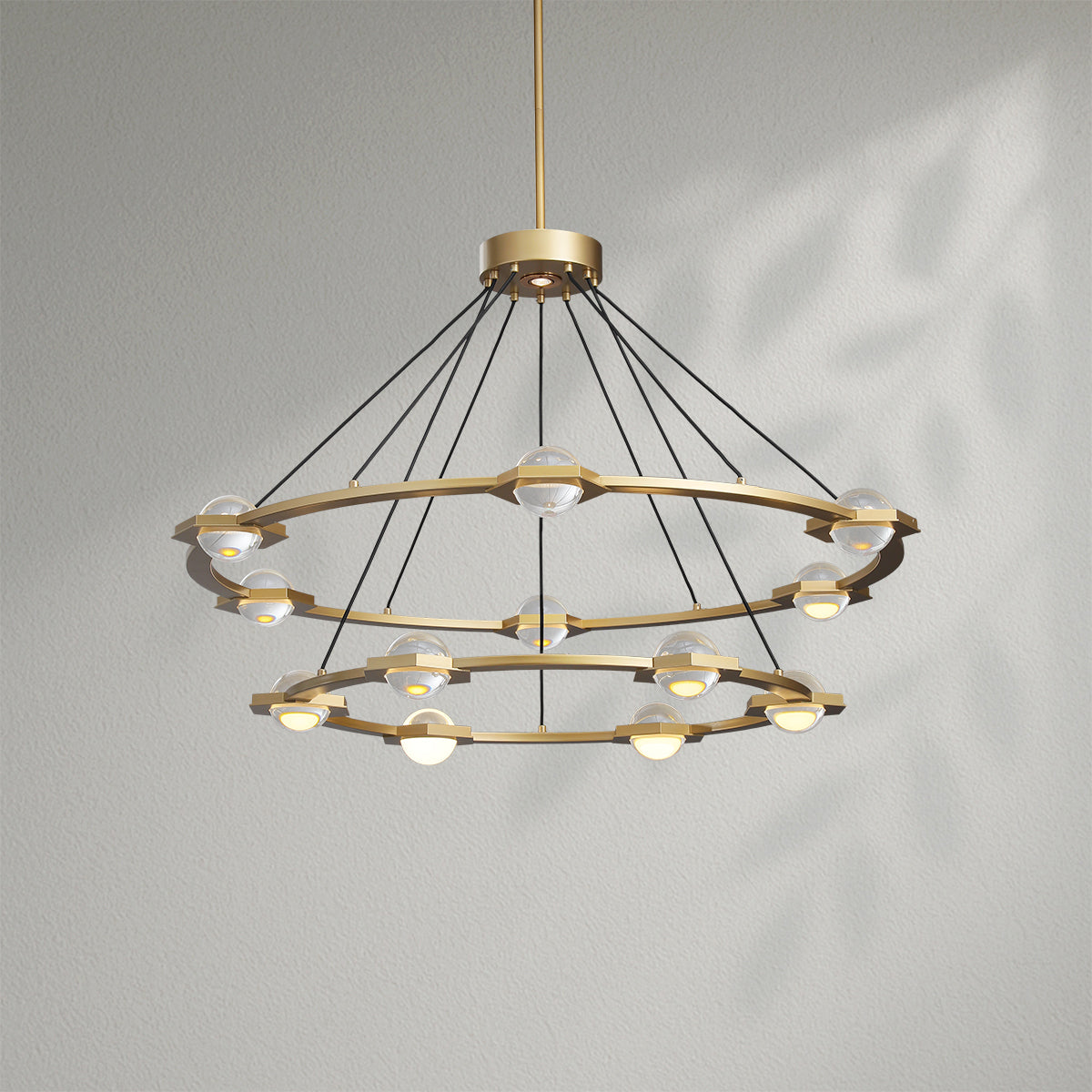 Eclatamt Two-Tier Round Chandelier