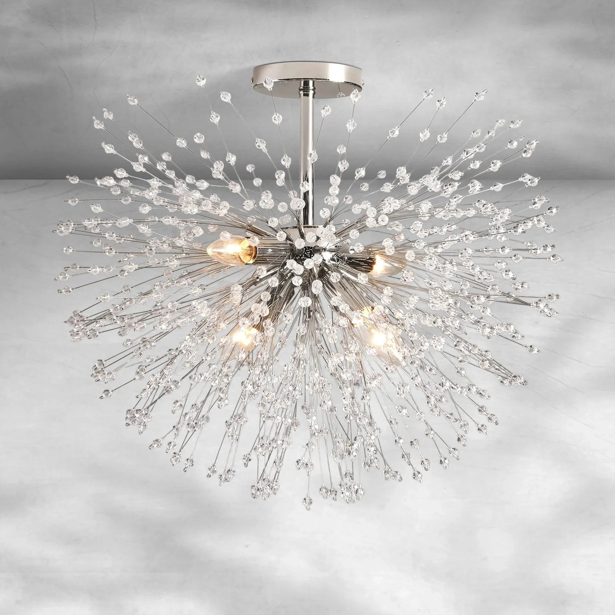Lamer Lighting Stellar Bloom Flushmount - American ballroom or formal entertaining space